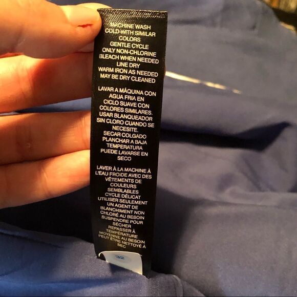 White House black market blue linen blend cropped blazer - Picture 5 of 11